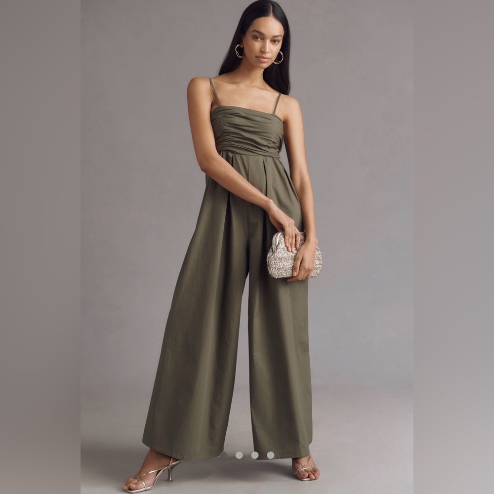 NWT!! Anthropologie Olive Green Jumpsuit